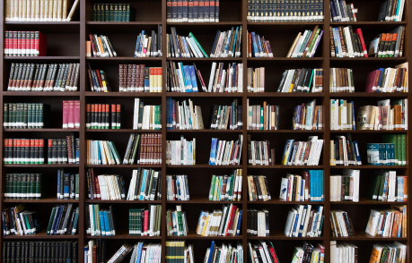 Books on shelves
