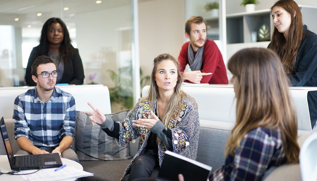Group discussion with colleagues