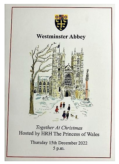 Westminster Abbey carol service programme